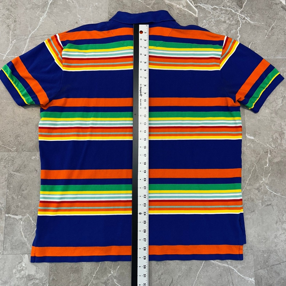 Vintage Polo Ralph Lauren Polo Shirt Mens 2XL Short Sleeve Colorblock Rainbow - Picture 6 of 9